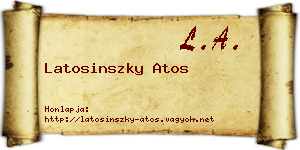 Latosinszky Atos névjegykártya